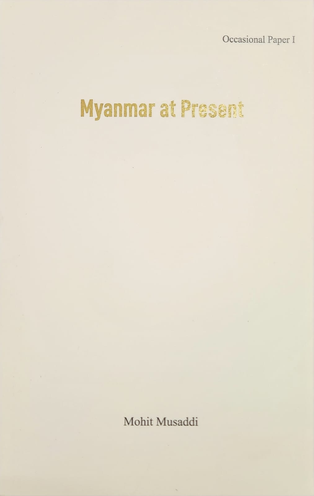 Myanmar at Present
